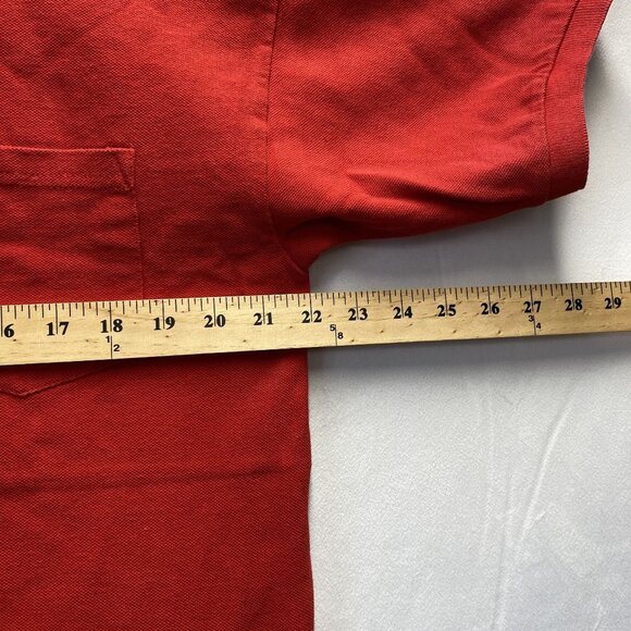 GILDAN Active Wear Ultra Cotton Collared Short Sleeve Shirt Men Large Red Used - Picture 12 of 16